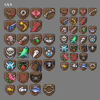 A comparison between old and new sprites for most trophies.