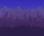 (Desktop, Console and Mobile versions) Large spike structures emerging out of a thorny landscape.