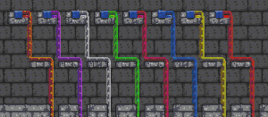 Waterfalls created with Gemspark Blocks and Rainbow Brick. Note that Gemspark Blocks' effects are disabled when they are offline.