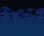 Classic giant Glowing Mushrooms.