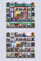 (Desktop, Console and Mobile versions) The fully "upgraded" crafting area, which enables the crafting of any item (except items that require Snow biome or Ecto Mist). Amethyst Gemspark Walls (purple tiles) are unused tiles which can be used for placing Switches wired to the Teleporter. However, this setup leaves no place for item storage.