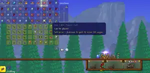 You can house NPCs nearby to sell drops during the event; the Golfer here has max happiness thanks to the Angler and Zoologist.