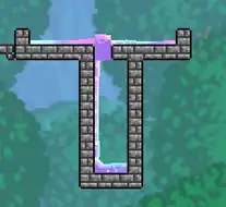 Use of a single tile's worth of Shimmer to fill a much larger container. Easiest when done with pumps.