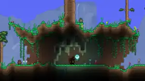 A pre-1.4.0.1 Living Tree that was generated without an underground portion.