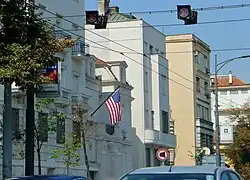Former embassy building in Belgrade