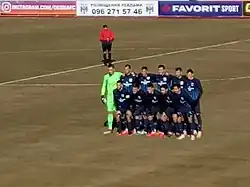 FC Desna Chernihiv before the match against Dynamo Kyiv