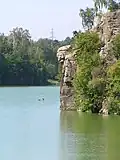 Rocky banks within Zhytomyr