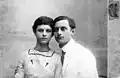 Avshalom and Tsila photographed in Jaffa, 1910. The photo was taken for their father, who was about to travel to Germany for medical treatment.
