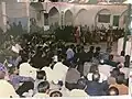 Worshippers inside the mosque, undated