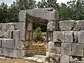 The temple is also called Mar Girios el Azrak as a church was once installed in the temple ruins.