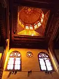 The wooden dome above the main hall of the khanqah