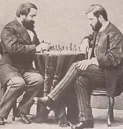 Image 39Two Georgian writers, Ilia Chavchavadze and Ivane Machabeli, playing chess in Saint Petersburg, 1873 (from Chess in the arts)