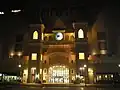 At night