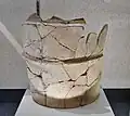 Cylindrical haniwa Photographed during a special exhibition at Kyoto City Archaeological Museum