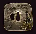 Tsuba made by Tsuchiya Yasuchika. Mid-Edo period. Designated as Special Important Fitting by NBTHK.