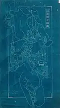 Map of Changdeokgung, Changgyeonggung, the rear gardens, and Jongmyo (produced around 1921 to 1932[51])