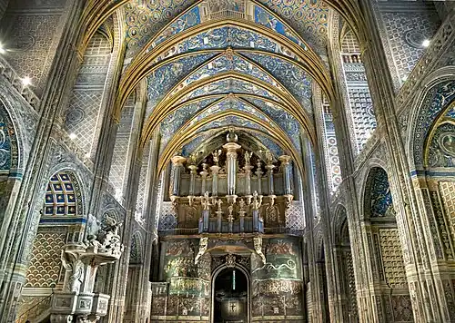 Painted tribunes of the nave