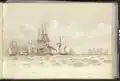 Sailing trials off Cape de Galta (Cabo de Gata), 30 July 1852, Trafalgar and Terrible in the foreground