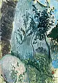 Garden, 1947, Oil on paper, 47 x 39&nbsp;cm.