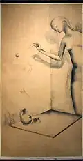 Broken Jug (1956), charcoal on paper