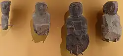 All four buste-socles found at Paule, Côtes-d'Armor.