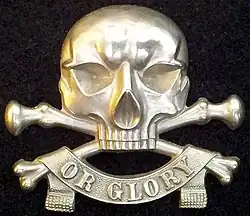 Cap badge of the British 17th Lancers