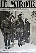 General Aleksei Brusilov, Commander-in-Chief, and War Minister Alexander Kerensky on the Southwest Front, Le Miroir, July 8, 1917.