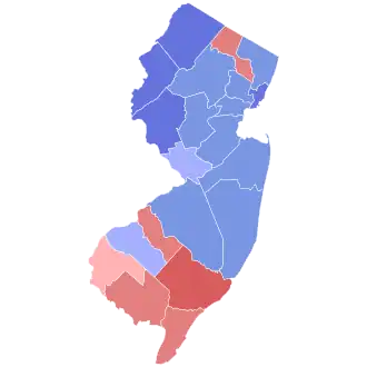 Image 45Results of the 1910 gubernatorial election in New Jersey. Wilson won the counties in blue. (from History of New Jersey)