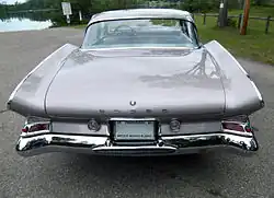 Rear view, showing small, low-mounted taillights