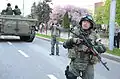 Arsen Pavlov, first commander of the battalion preparing to participate in Victory Parade in 2015.