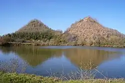 Two slag heaps.