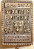 Dalmatian 23rd Landwehr Regiment badge from the WW1