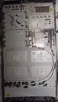 The European Drawer Rack (EDR) installed in the Columbus laboratory. Image taken during Expedition 16.