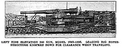 A profile view of the gun.