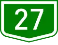 Main road 27 shield