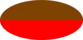 Two toned oval unit identification symbol