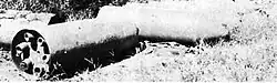 Captured 45 cm naval rockets