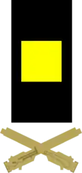 A two toned rectangular organisational symbol