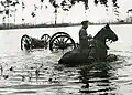 A Dutch 8&nbsp;cm A. Br. during a trial in the inundated area in September 1939.