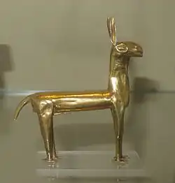 Inca hollow model of a llama, 14th-15th centuries, gold, British Museum[117]