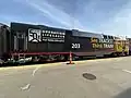 Amtrak #203 with an "Operation Lifesaver" paint scheme.