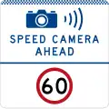 (G6-328-1) Speed Camera Ahead (Speed Limit) (used in New South Wales)