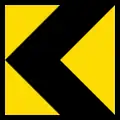 (T5-5) Single chevron marker (left)