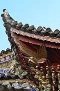 A Bai rooftop with traditional facades in Xizhou.