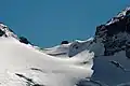 Abbot Pass and hut seen from Alberta side