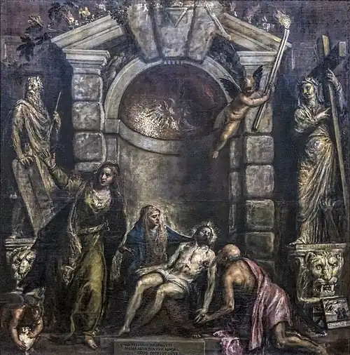 Titian Pietà, 353 × 348&nbsp;cm