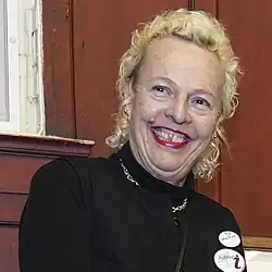 Smiling blond woman