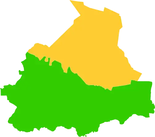 Jinchuan is the northern division on this map of Jinchang
