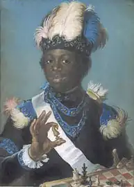 Image 6Gustaf Lundberg, 1775, Portrait of Gustav Badin, pastel, 74 x 57 cm, Nationalmuseum, Sweden (from Chess in the arts)