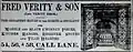 1896 ad by Fred Verity & Sons